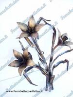 "Applique con Fiori" - Arredamento in Ferro Battuto