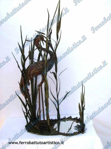 "Airone" - Scultura in Ferro Battuto